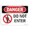 Signmission OSHA Danger Sign, 7" Height, 10" Width, Rigid Plastic, Do Not Enter, Landscape, L-1131 OS-DS-P-710-L-1131 - alternate 1